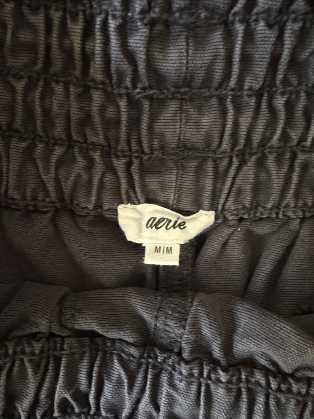aerie Charcoal Smocked-Waist Athletic Shorts - Picture 4 of 7